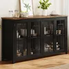 Meuble de cuisine de 160 cm de large avec portes en verre, Voir les images du produit 1