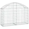 vidaXL Gabionera con arco elevado, 100x30x60/80 cm, hierro Vista previa de la imagen del producto 1