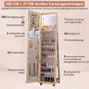 COSTWAY, šatňová skrinka s zrkadlom na kolieskach, Náhľad obrázku produktu 5