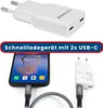 Schnellladegerät 2 x usb c Ausgang, pd 30 w und qc 3.0 Produktbild-Vorschau 2