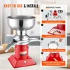 A red and silver electric milk separator with instructional steps shown on the right side. Podgląd zdjęcia produktu