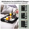 Chariot de cuisine COSTWAY avec plateau, étagères et 3 Voir les images du produit 3