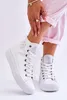 A person wearing white high-top sneakers and pink pants. Produktbild-Vorschau