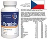 A bottle of Vermixin dietary supplement with informational text and a Czech flag. Produktbild-Vorschau