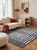 Elle Decoration Stryve Wollteppich Pulse Schwarz Weiß Produktbild-Vorschau 2