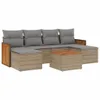 7-tlg. Modulare Garten-Lounge-Set, Poly Rattan Beige, mit Produktbild-Vorschau 1
