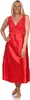 Damen Negligé Satin Nachtkleid Reizwäsche mit Spitze; Rot/L Produktbild-Vorschau 4