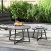 Outsunny Set de 2 tables d'appoint Empilable Table de Voir les images du produit 7