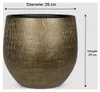 Steege Pflanztopf/Blumentopf - Keramik - Metall Gold - 27 x Produktbild-Vorschau 2
