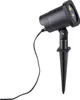 A black LED outdoor spotlight with a stake and power cord, shown against a white background. Anteprima dell’immagine prodotto