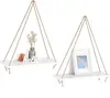 Wandplank met touw, set van 2, houten hangplank, 35 cm, Productafbeelding-voorbeeld 5