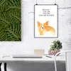 Mr. & Mrs. Panda Bild Corgi Po Motiv DIN A0 - Weiß - Produktbild-Vorschau 2