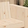 vidaXL Garten-Sofa Braun 134 x 60 x 62 cm Massives Produktbild-Vorschau 3