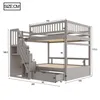 Flieks stapelbed 140x200 cm met kledingkast en lade, Productafbeelding-voorbeeld 4