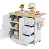 Isola da cucina mobile Merax con piano di lavoro Anteprima dell’immagine prodotto 12