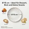 Piatto in porcellana bianco crema 15 cm – Piatto con bordo Anteprima dell’immagine prodotto 5