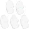 Five white microfiber steam mop pads arranged in a grid on a white background. Náhled obrázku produktu