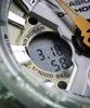 A close-up shot of a Casio G-Shock watch face, showing the digital display and analog hands. Produktbild-Vorschau