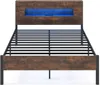COSTWAY Postel 200x140cm, plošinová postel s LED Náhled obrázku produktu 1