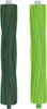 Two vacuum cleaner rollers, one dark green and one bright green, are shown side-by-side against a white background. Produktbild-Vorschau