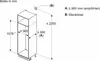 Technical diagram showing installation dimensions for an appliance. Produktbild-Vorschau