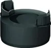 A black drain accessory with two raised sections on the top. Produktbild-Vorschau