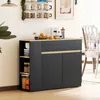 HOMCOM Sideboard, Aufbewahrungsmöbel mit 2-türigem Schrank, Produktbild-Vorschau 2