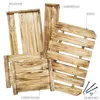 Hundebett aus Massivholz 90x57x45 cm – Braun, Natur oder Produktbild-Vorschau 4