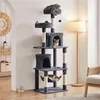 Yaheetech Kratzbaum 181 cm H, mit 2 Katzenhöhlen & 2 Produktbild-Vorschau 2