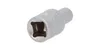 A close-up studio shot of a single silver Torx-E socket wrench attachment against a plain white background. Podgląd zdjęcia produktu