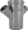 HT Rohr PP DN 110 / 50 / 50 Doppelabzweig Kreuzstück 45° Produktbild-Vorschau 2