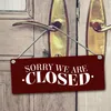 We are open oder we are closed Wendeschild mit Kordel in Produktbild-Vorschau 4