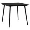 3-tlg. Garten-Essgruppe Schwarz PVC Rattan Produktbild-Vorschau 6