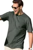 T-shirt męski na lato, 100% bawełna, bez nadruku, jednolity Podgląd zdjęcia produktu 1