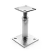 A single, silver, adjustable post support bracket is shown against a white background. Produktbild-Vorschau