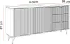 Kommode SCARLETT 163 2D3S mit Schubladen / Beige + Gold Produktbild-Vorschau 7