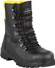A black work boot with yellow lining. Produktbild-Vorschau