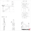 PremiumX 60cm Wandhalter Aluminium zwei Wandplatten SAT Produktbild-Vorschau 6