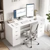 HOMCOM Bureau met 8 lades, modern bureau, 140 x 53 x 75 cm, Productafbeelding-voorbeeld 2