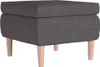 vidaXL Hocker mit Holzbeinen Dunkelgrau Stoff Produktbild-Vorschau 1