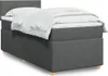 Boxspringbett mit Matratze Dunkelgrau 90x200 cm Stoff Produktbild-Vorschau 2