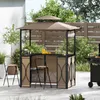 COSTWAY Padiglione per barbecue a 3 pezzi con bar e 2 Anteprima dell’immagine prodotto 2