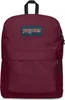 A maroon Jansport backpack is shown against a white background. Náhľad obrázku produktu