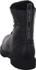 A black leather boot shown from the back. Voir les images du produit