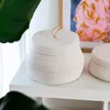 HMF Aufbewahrungskorb mit Deckel 25,5 x 19 cm in Creme Produktbild-Vorschau