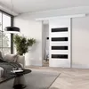 Posuvné interiérové dvere BARRET 6 - 106 cm, biele Náhľad obrázku produktu 1