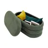 Rebecca Mobili Tabouret de rangement Zeytin 38x76x38 Tissu Voir les images du produit 7