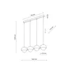 Hängelampe Glas Metall G9 H: max. 120 cm Beige Weiß Produktbild-Vorschau 7