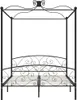 vidaXL Struttura letto a baldacchino in metallo nero 160 x Anteprima dell’immagine prodotto 2