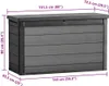 KETER Cortina Úložný Box 757 L Šedá/Antracit 259016 Náhľad obrázku produktu 9